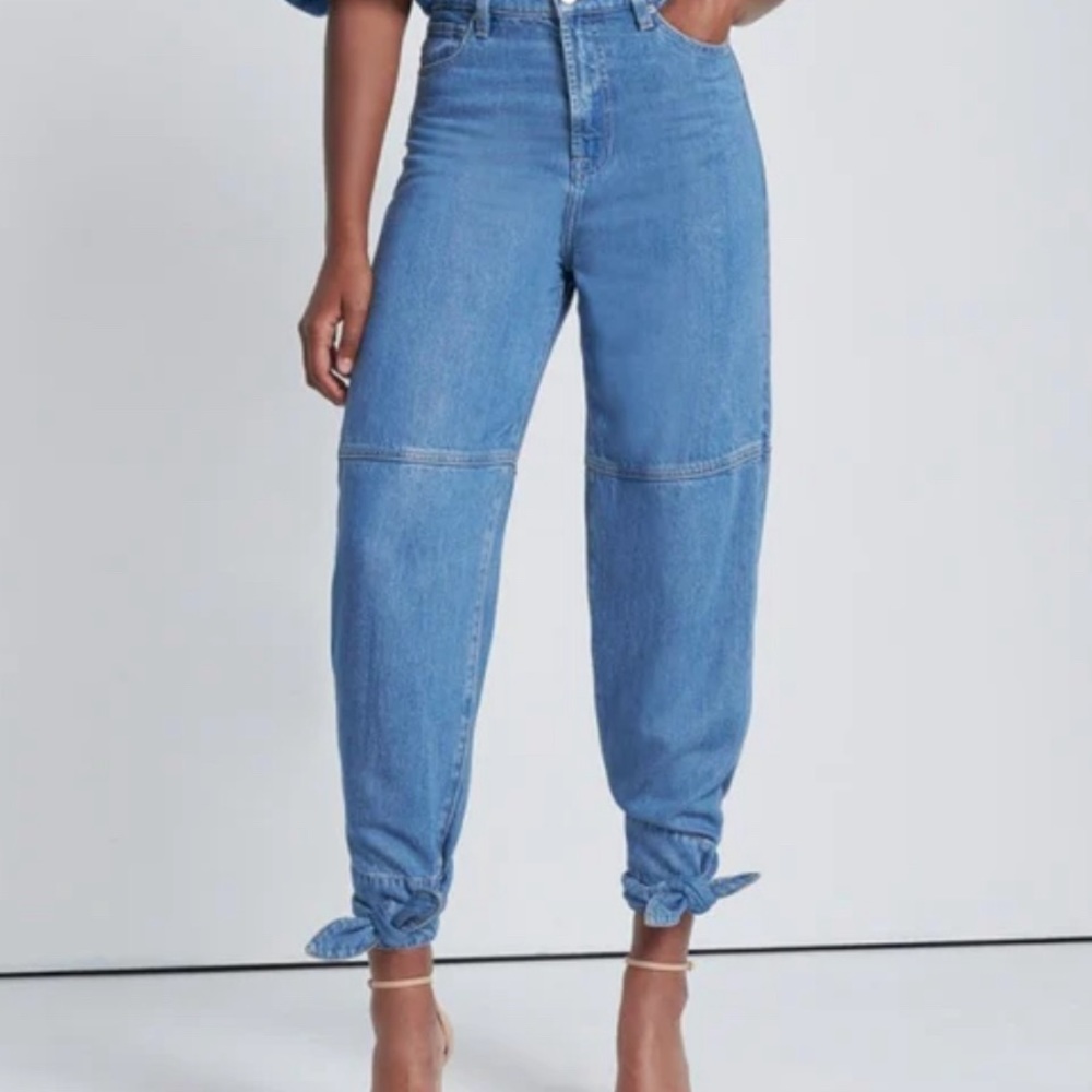 7 For All Mankind Tapered Ankle Tie Jean in Tulip 27